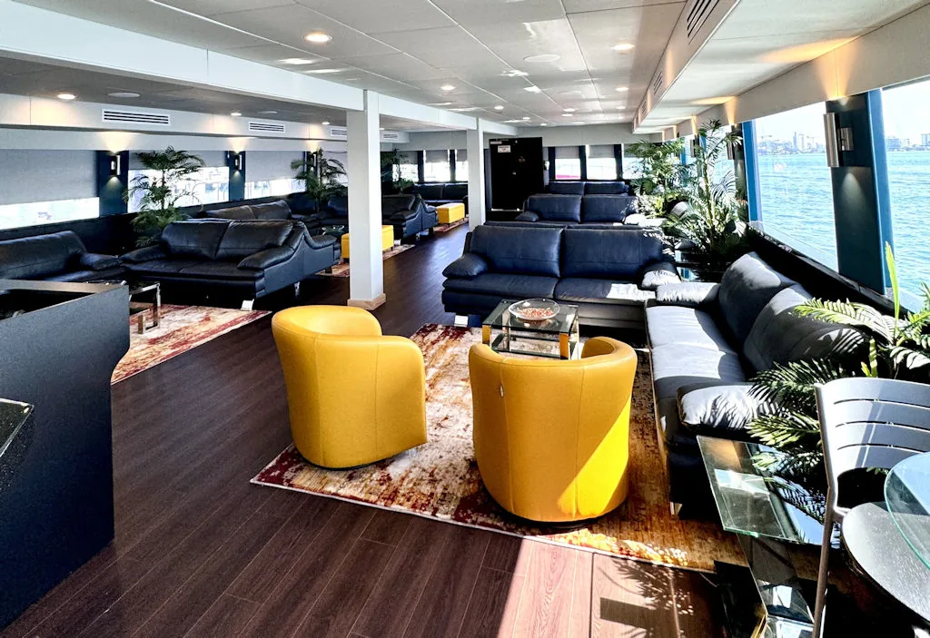 Main Lounge aboard the Opus yacht